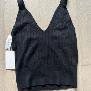 ARITZIA WILFRED Suzette black knit top NWT size S